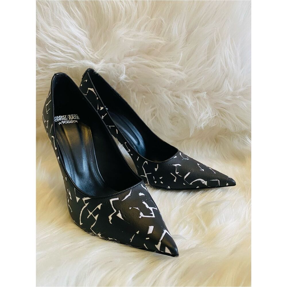 Jimmy Choo Black and White Graphic Limited Edition New & Heels